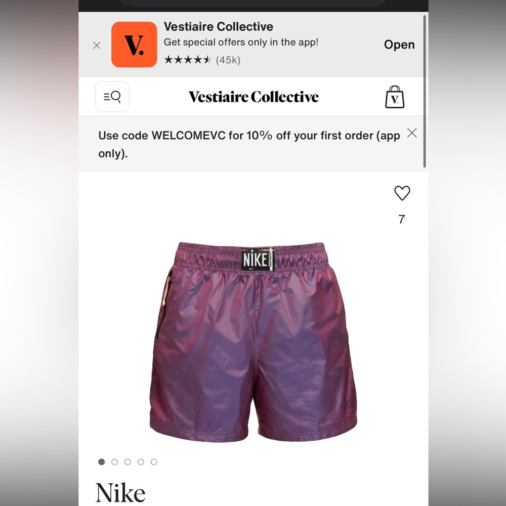 Nike Women's Athletic Shorts in iridescent Purple